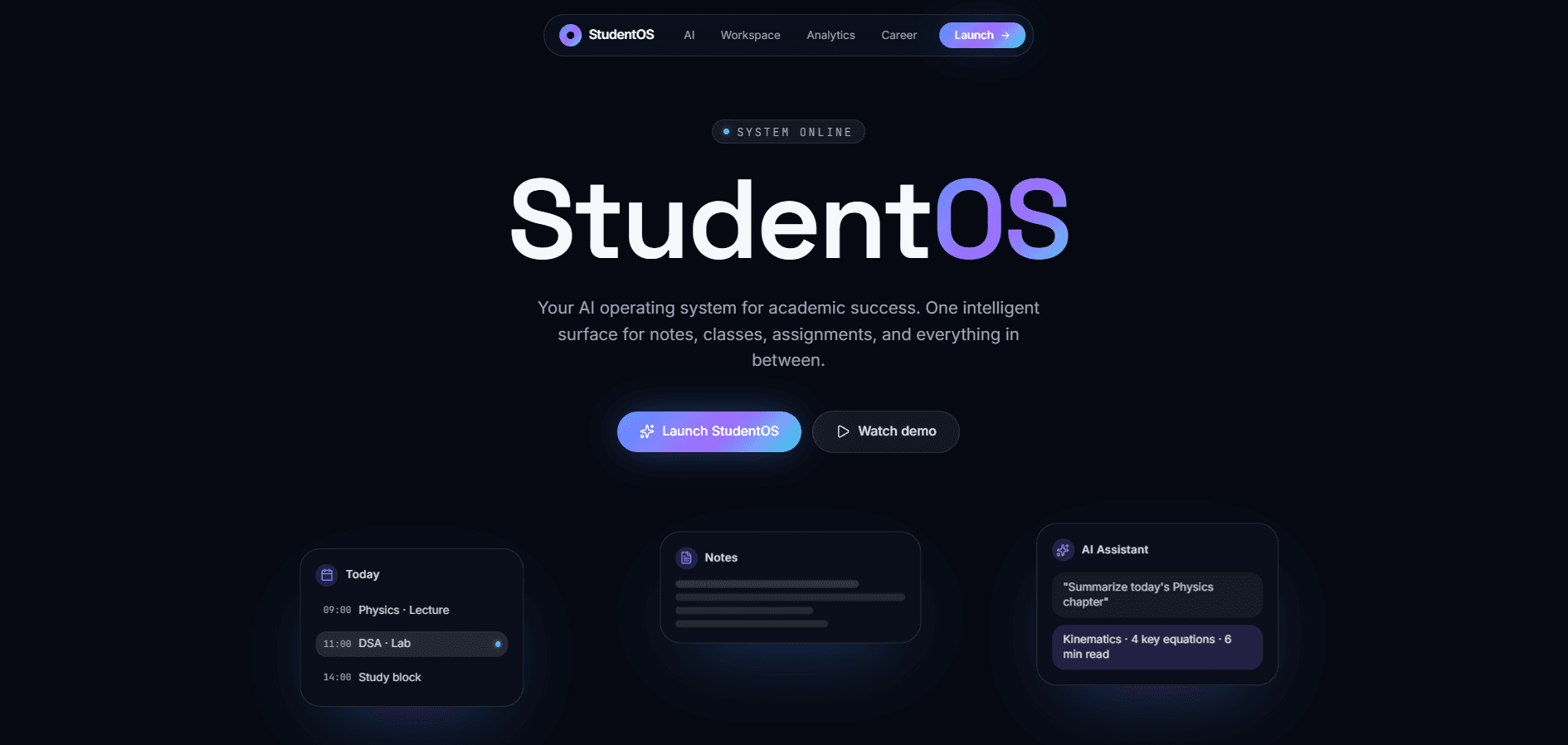 StudentOS – Student Management System